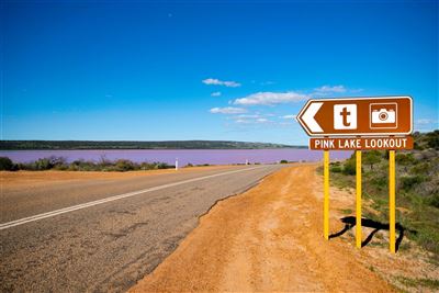 Pink Lake in Port Gregory
